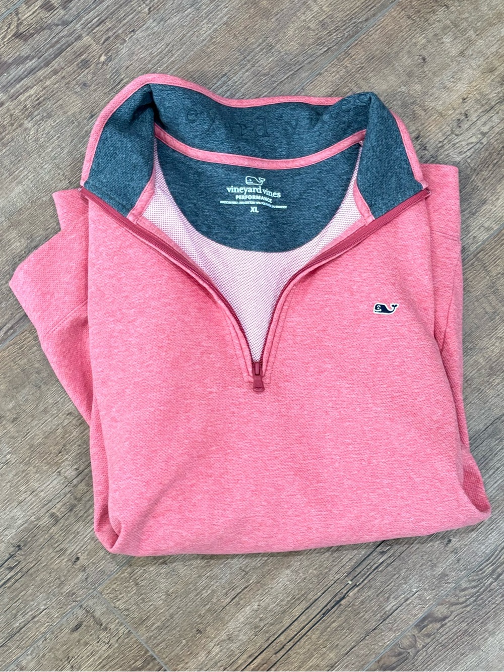 Vineyard Vines Men’s Coral Quarter-Zip Pullover